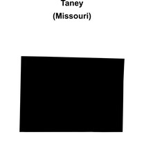 Taney County (Missouri) blank outline map