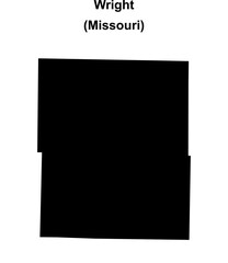 Wright County (Missouri) blank outline map