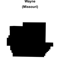 Wayne County (Missouri) blank outline map