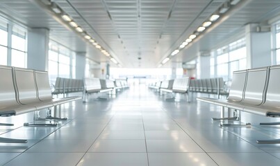 Fototapeta premium Empty Airport Waiting Area