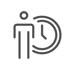 Time related icon outline and linear vector.	
