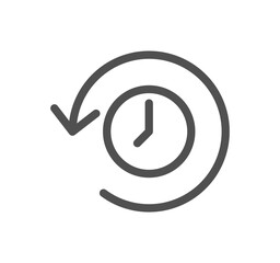 Time related icon outline and linear vector.	
