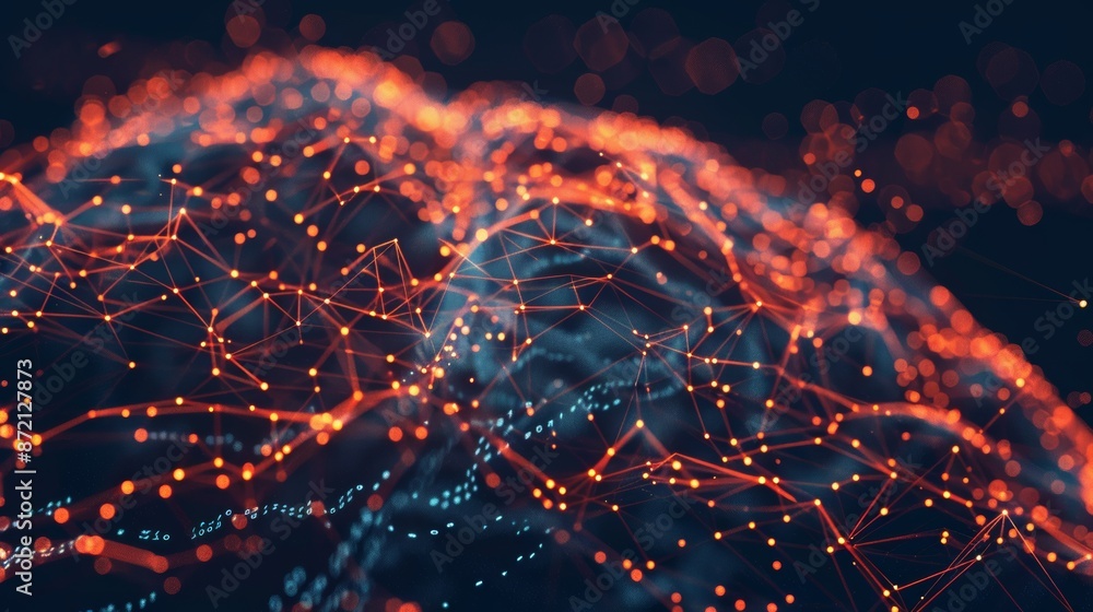 Leinwandbilder Inside AI: Navigating the intricate network of a digital brain and data highways