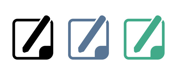 Edit icon set isolated on white background 