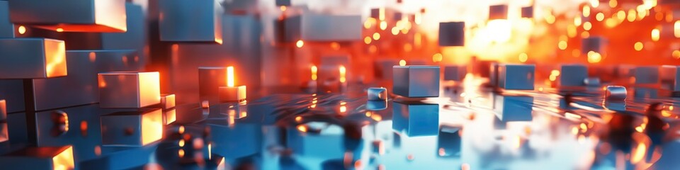abstract cube background for banner
