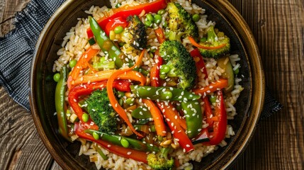 Chickpea curry with basmati rice and broccoli on gray background. Image for cafe menu, Banner