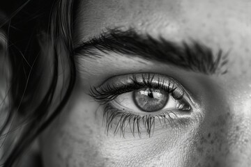 Fototapeta premium Close-Up of Eye in Black and White