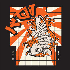 Free Vector | Flat design koi fish logo design	
