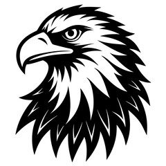 Fototapeta premium Eagle head vector silhouette 