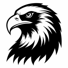 Eagle head vector silhouette 