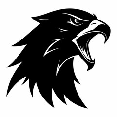Eagle head vector silhouette 