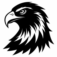 Obraz premium Eagle head vector silhouette 