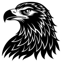 Eagle head vector silhouette 