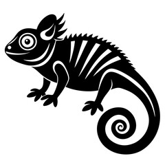 Chameleon vector silhouette 