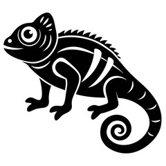 Chameleon vector silhouette 