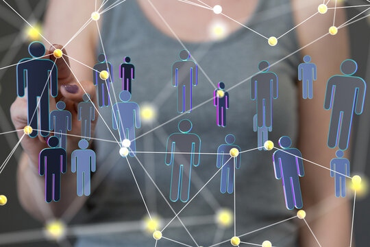 conceptual image with social connection