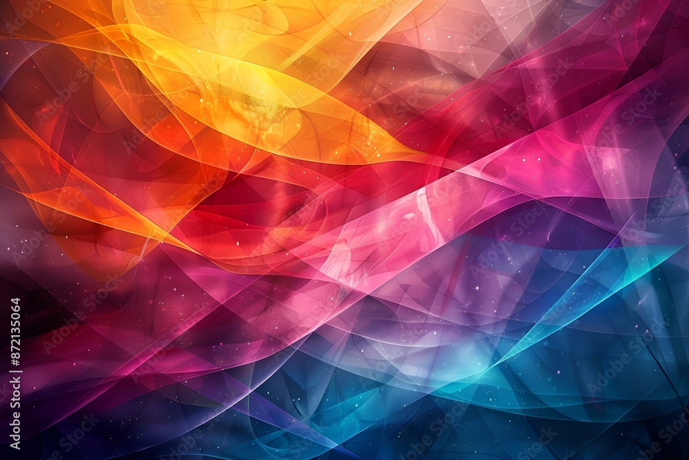 Poster colorful abstract waves background, perfect for adding a vibrant touch to your design projects.