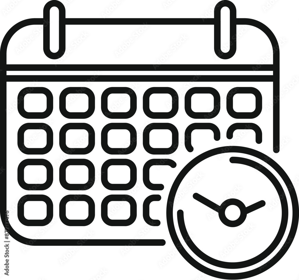 Poster clock is reminding you of the importance of time management for scheduling appointments and events