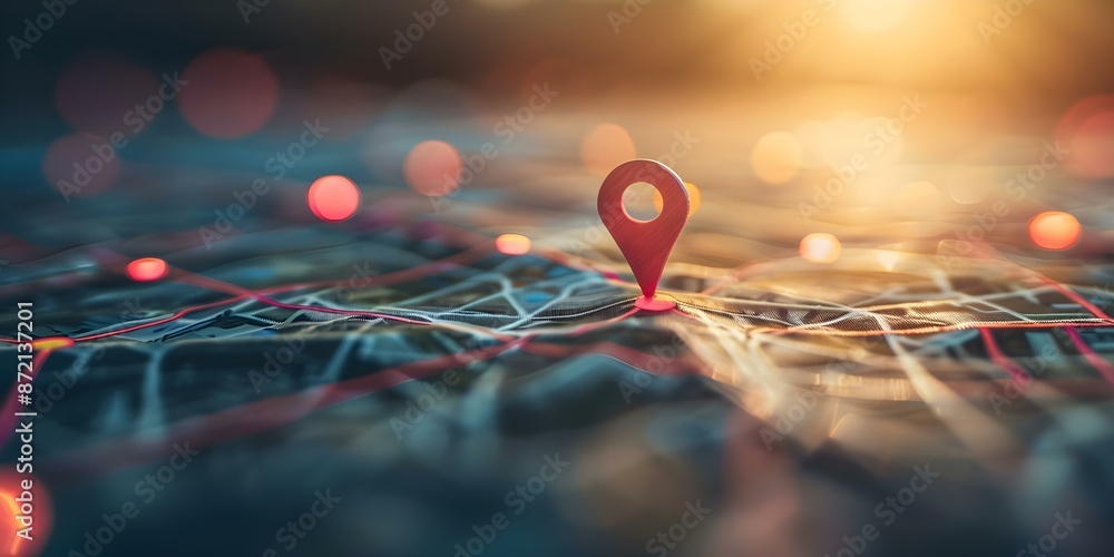 Poster enhanced local seo strategies for improved regional search engine optimization tactics. concept loca