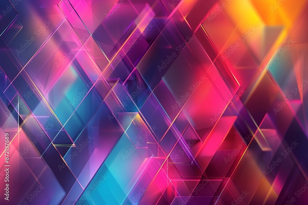 Poster colorful triangle pattern on abstract background.