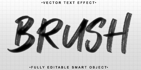 Black Brush Vector Fully Editable Smart Object Text Effect