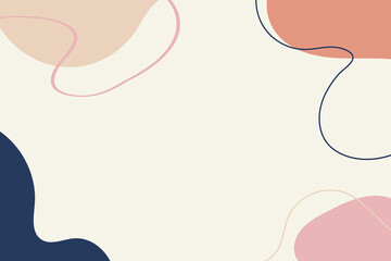 Minimalistic organic abstract and floral Background template