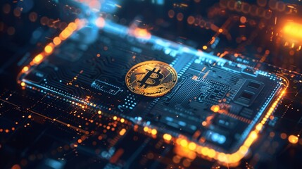 A futuristic digital wallet interface displaying various cryptocurrencies, emphasizing the digital finance revolution.