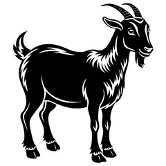 Charming Goat Vector Illustration for Farm and Nature Designs