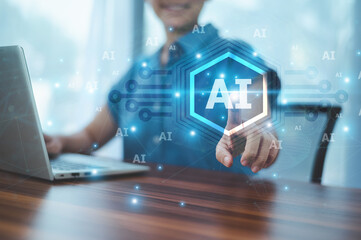 Women leveraging AI technology for small business management are optimizing operations, analyzing...