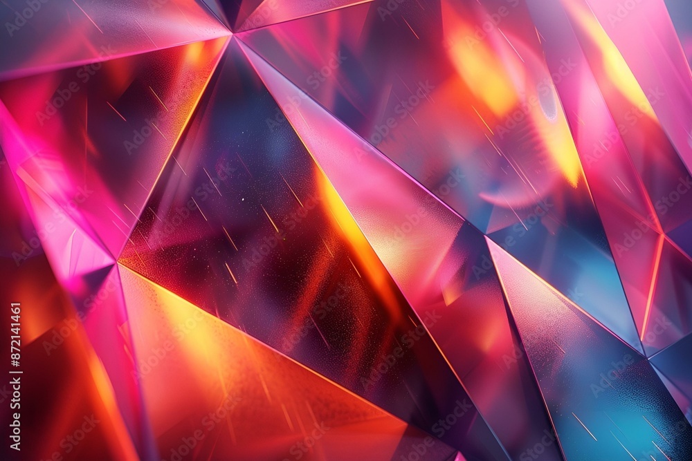 Poster colorful triangle pattern on abstract background.