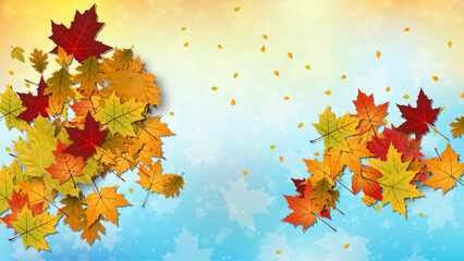 Autumn theme elegant vector background. Design for presentation, website, landing page, wallpaper, flyer, booklet, banner