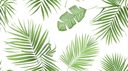 Tropical Palm Leaf Pattern