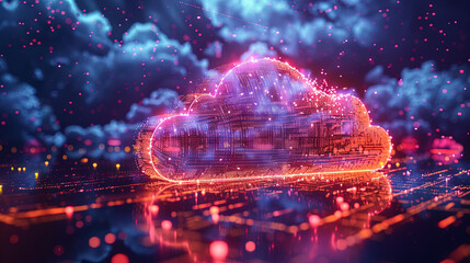 Big cloud data and online innovation in a digital world technology background