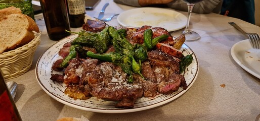 lamb chops with green peppers