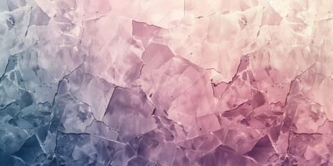 Fototapeta premium Abstract background with cracks and geometric lines in gray and pink shades.