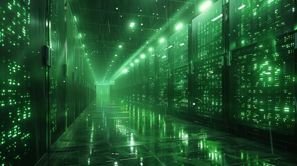 Futuristic Green Data Center - Generative AI