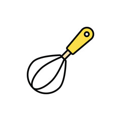 Whisk icon design with white background stock illustration