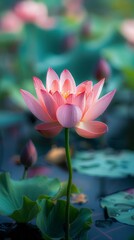 Obraz premium pink water lily