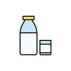 Milk icon design with white background stock illustration