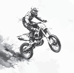 motocross rider jumping