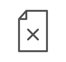 Reject related icon outline and linear vector.	
