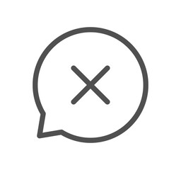 Obraz premium Reject related icon outline and linear vector. 