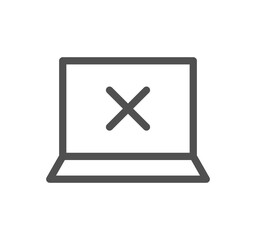 Reject related icon outline and linear vector.	
