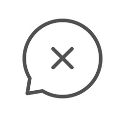 Obraz premium Reject related icon outline and linear vector. 