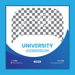 University admission social media post design