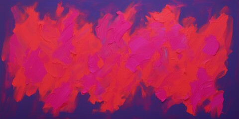 Obraz premium Abstract Surreal Colorful Painting of Pink and Red Brush Strokes
