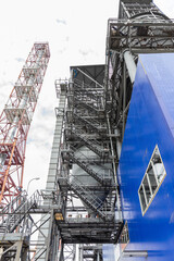 metal structures of an industrial enterprise under construction