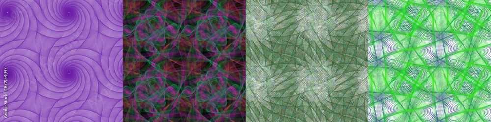 Poster seamless fractal pattern background collection