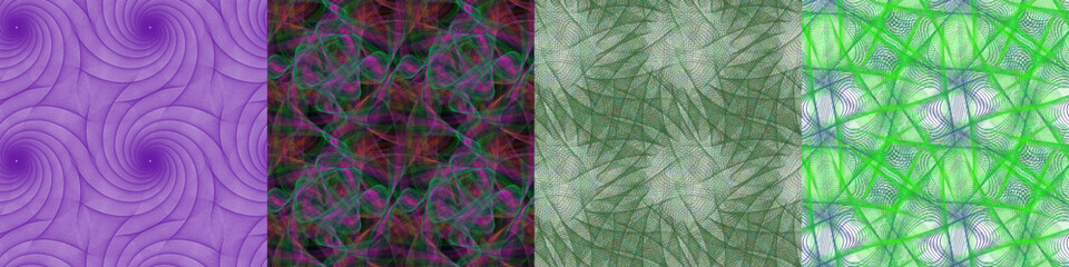 Seamless fractal pattern background collection