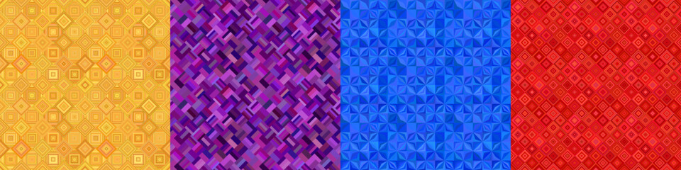 Seamless color geometric pattern set